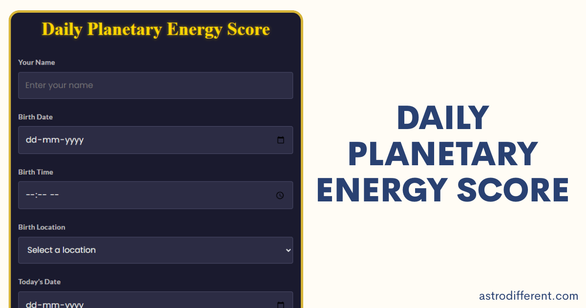 Daily Planetary Energy Score