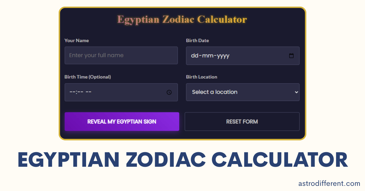 Egyptian Zodiac Calculator