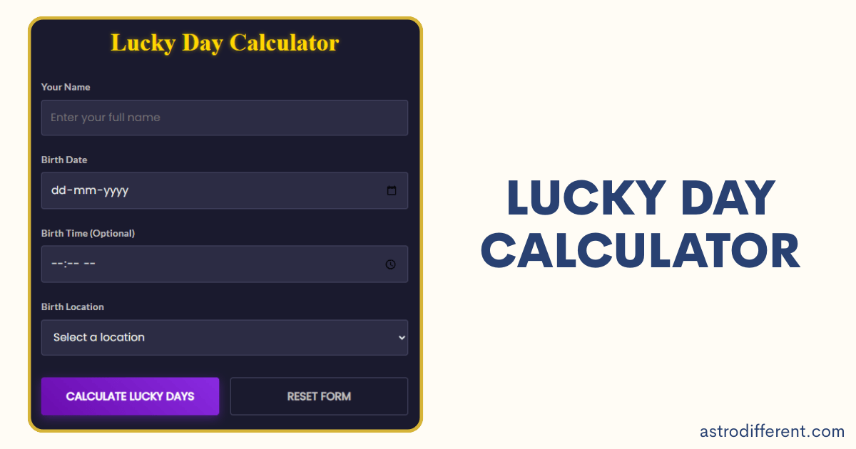 Lucky Day Calculator