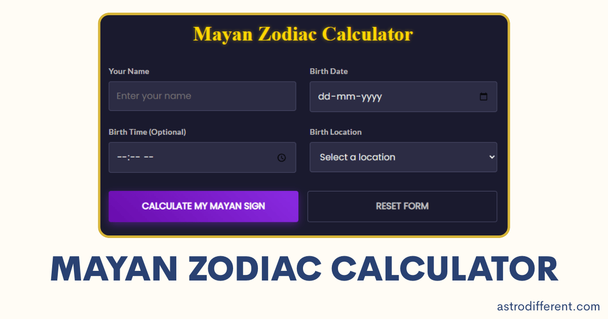 Mayan Zodiac Calculator