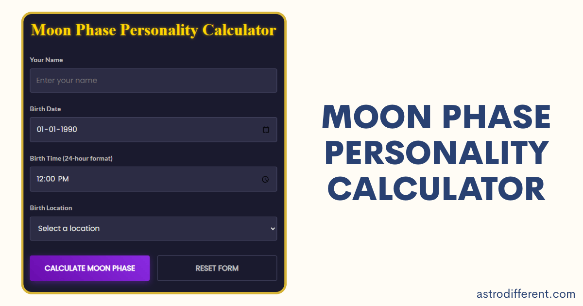 Moon Phase Personality Calculator