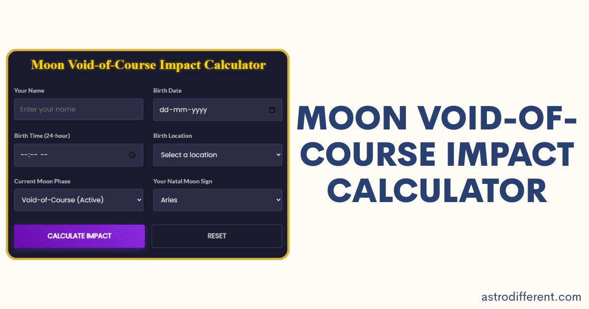 Moon Void Of Course Impact Calculator