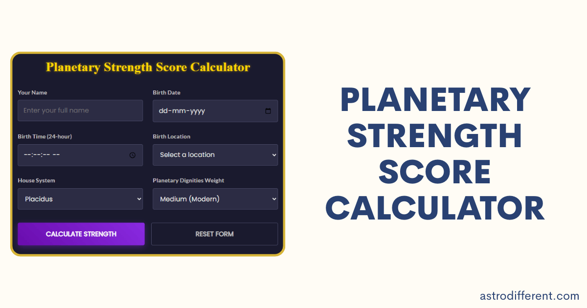 Planetary Strength Score Calculator