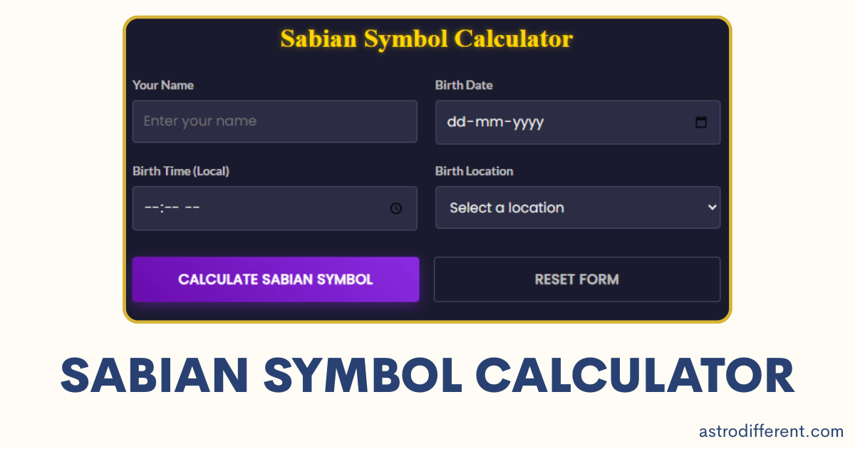 Sabian Symbol Calculator