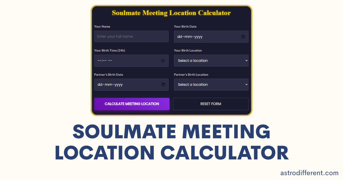 Soulmate Meeting Location Calculator