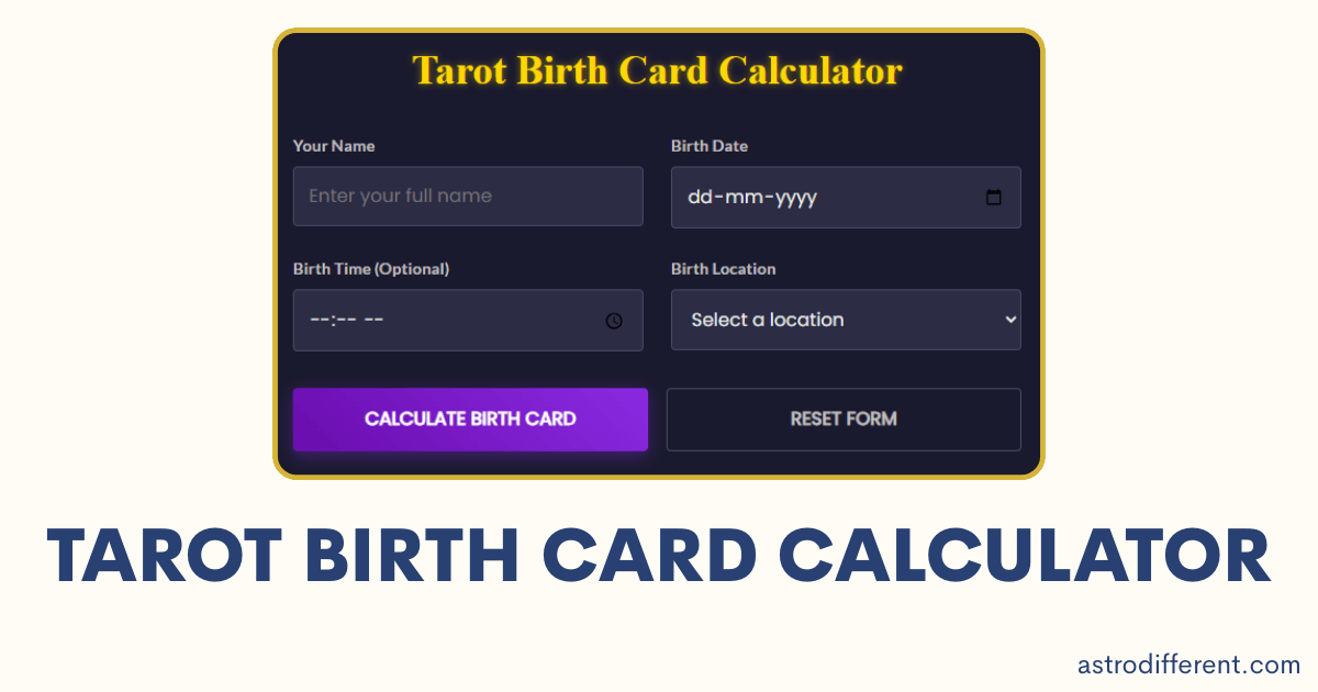 Tarot Birth Card Calculator