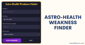 Astro Health Weakness Finder