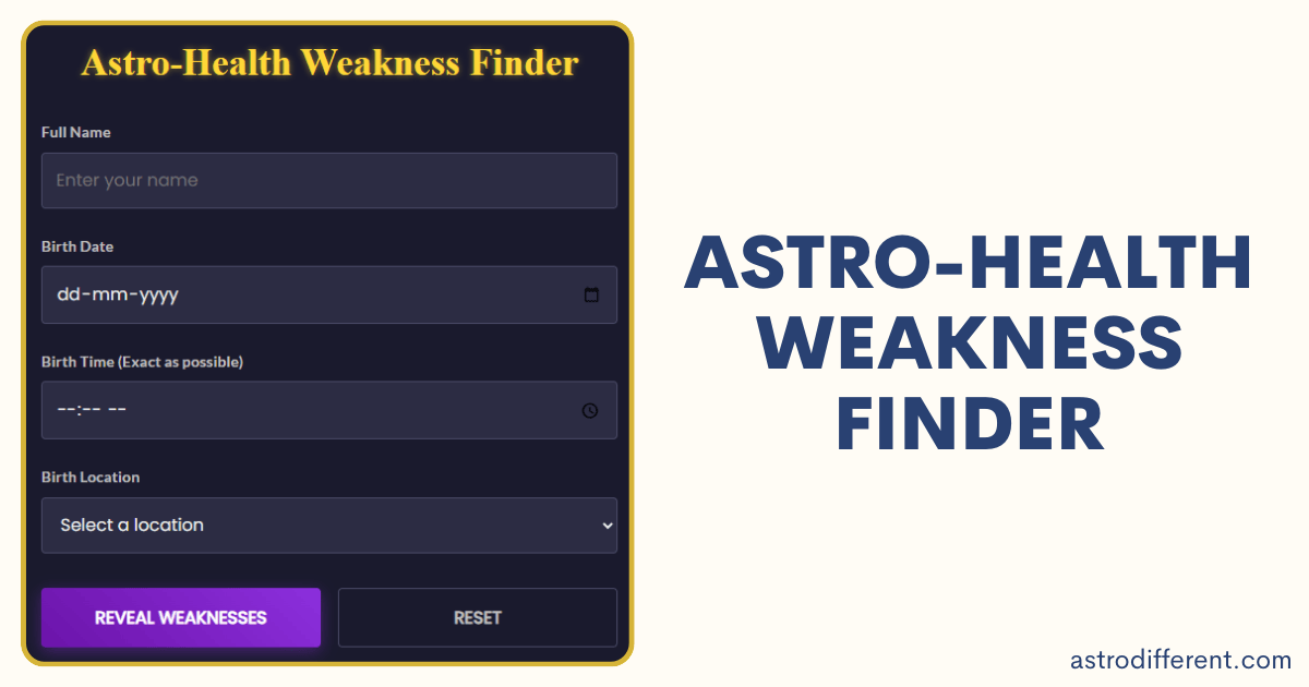 Astro-Health Weakness Finder