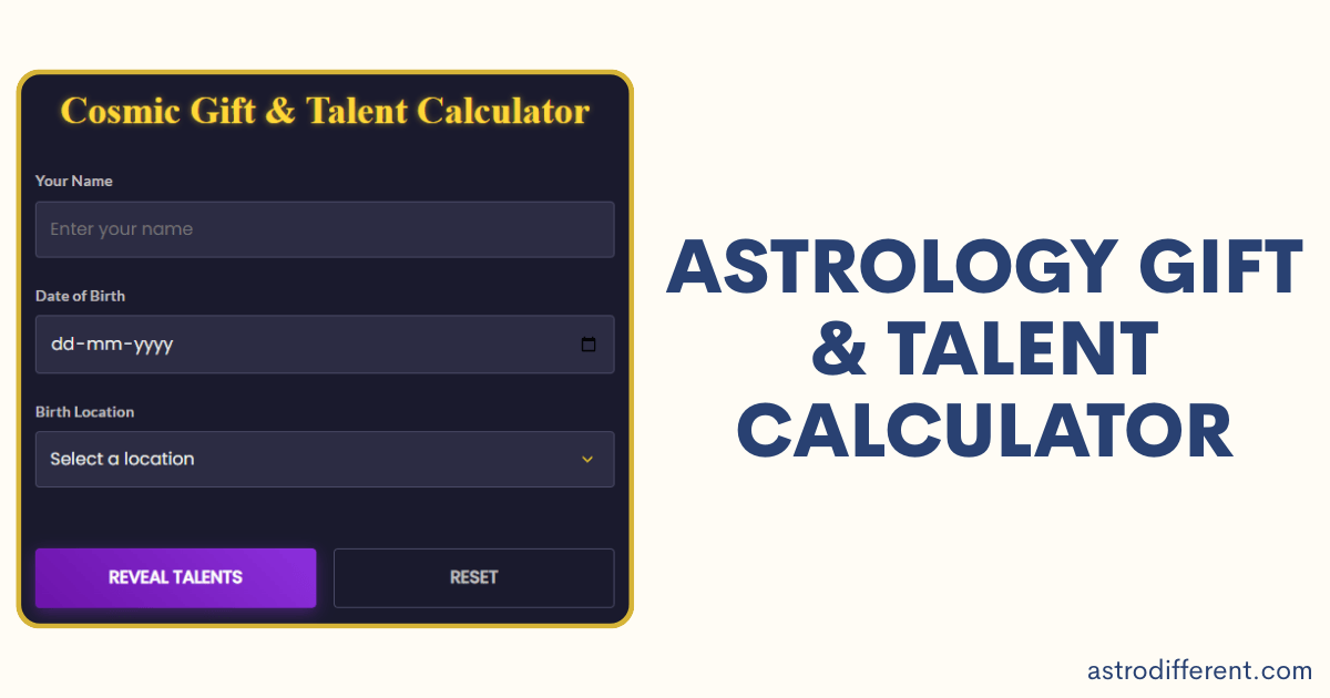 Astrology Gift & Talent Calculator