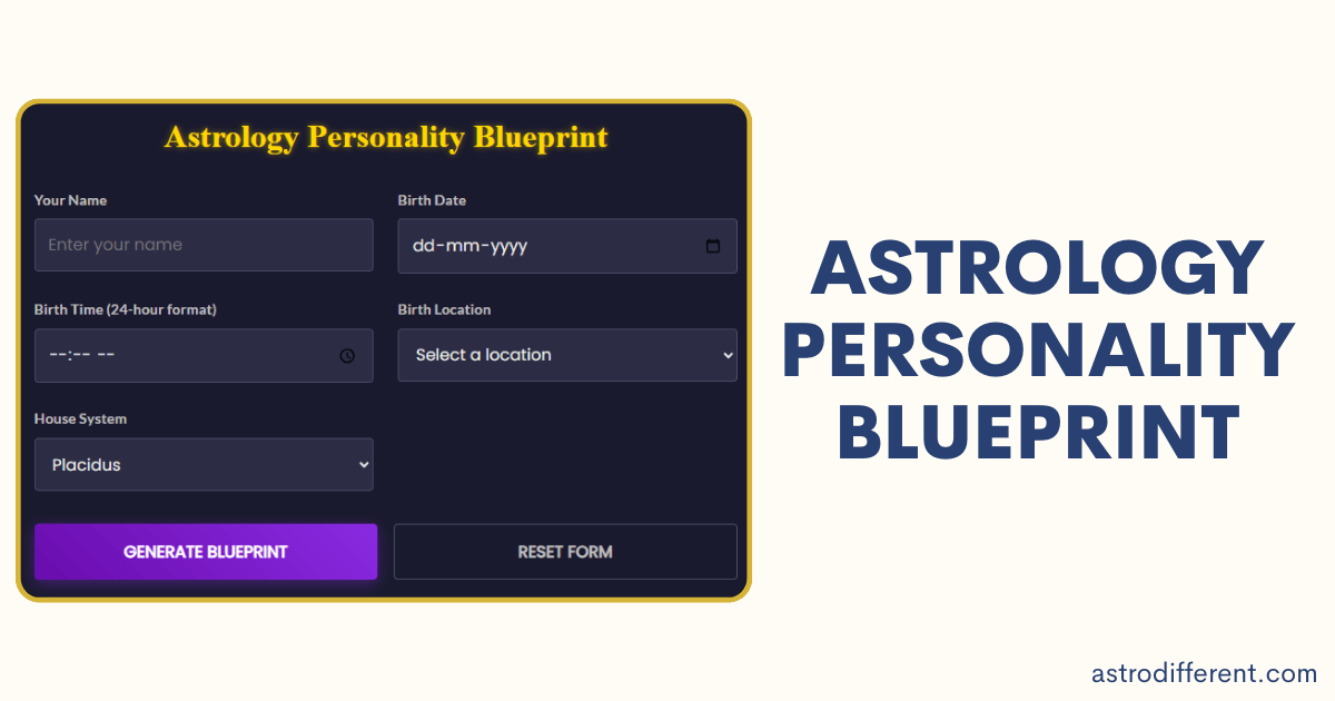 Astrology Personality Blueprint
