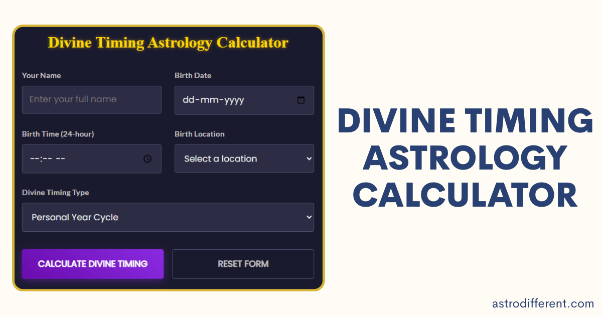 Divine Timing Astrology Calculator