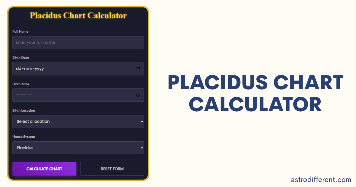Placidus Chart Calculator