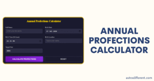Annual Profections Calculator