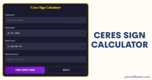 Ceres Sign Calculator