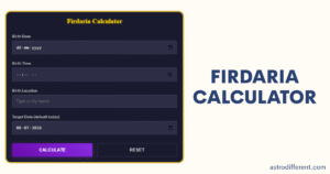 Firdaria Calculator