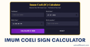 Imum Coeli Sign Calculator