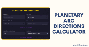 Planetary Arc Directions Calculator
