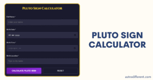Pluto Sign Calculator