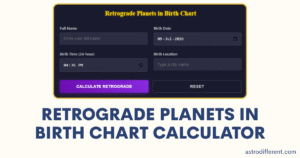 Retrograde Planets In Birth Chart Calculator