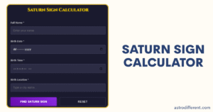 Saturn Sign Calculator
