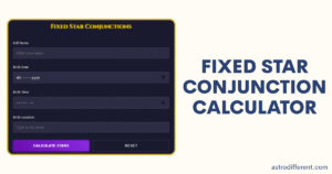 Fixed Star Conjunction Calculator